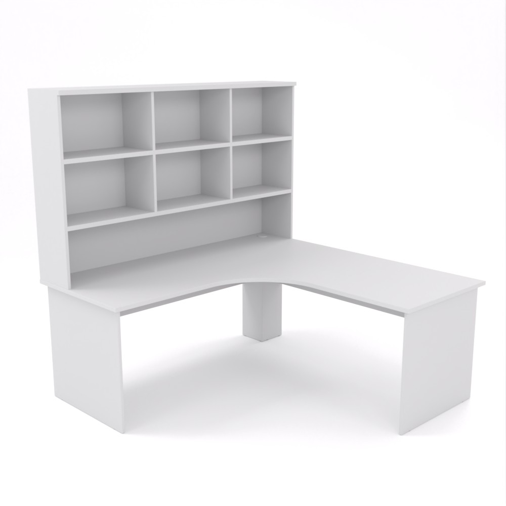 Eko Corner Desk - with Bookshelf Hutch